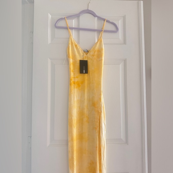 FashionNova Dying For Your Love Tie Dye Maxi Dress - Yellow/combo - Picture 10 of 10